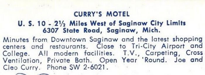 Currys Inn (Currys Motel) - Vintage Postcard (newer photo)